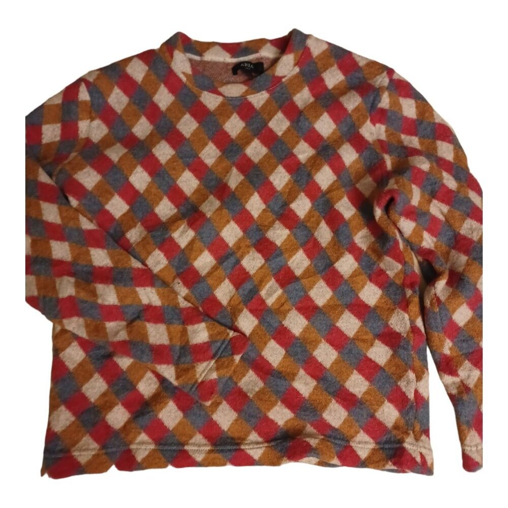 Aria noir El Patrón  Tweed Baby Alpaca Sweater $300.00